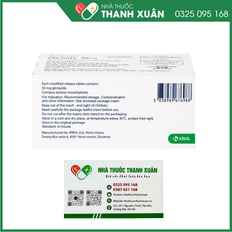 Gliclada 30mg trị đái tháo đường